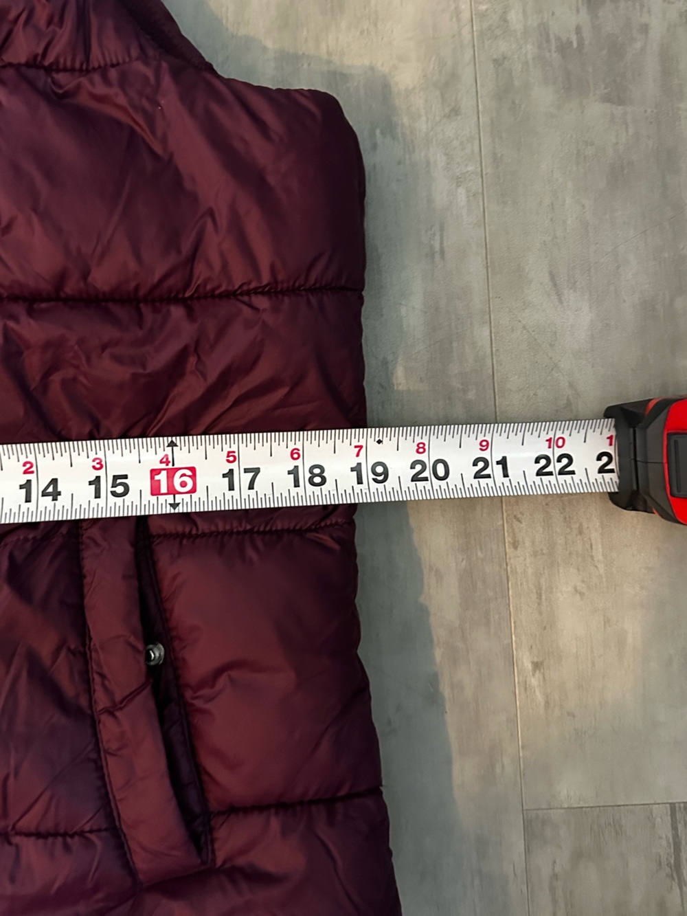 Old Navy Burgundy Quilted Puffer Vest - Picture 8 of 9